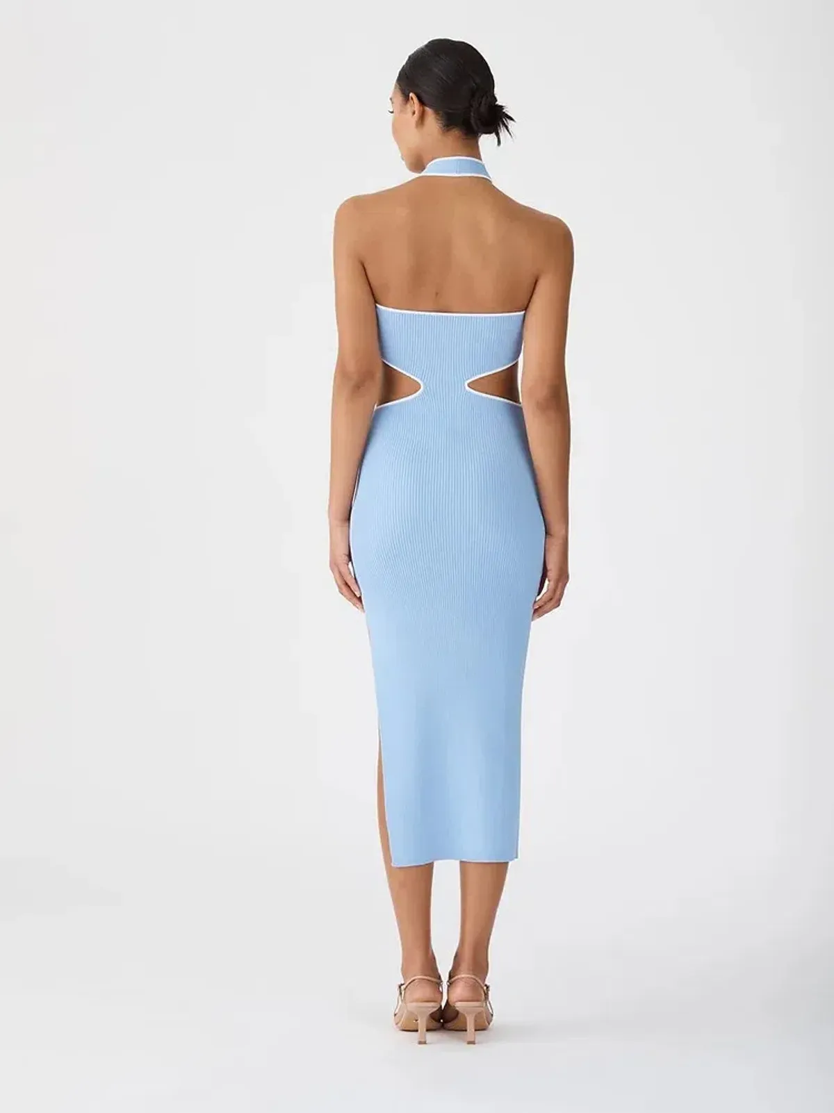 San Sloane The Monica Midi Dress Blue Size 10 - Image 3