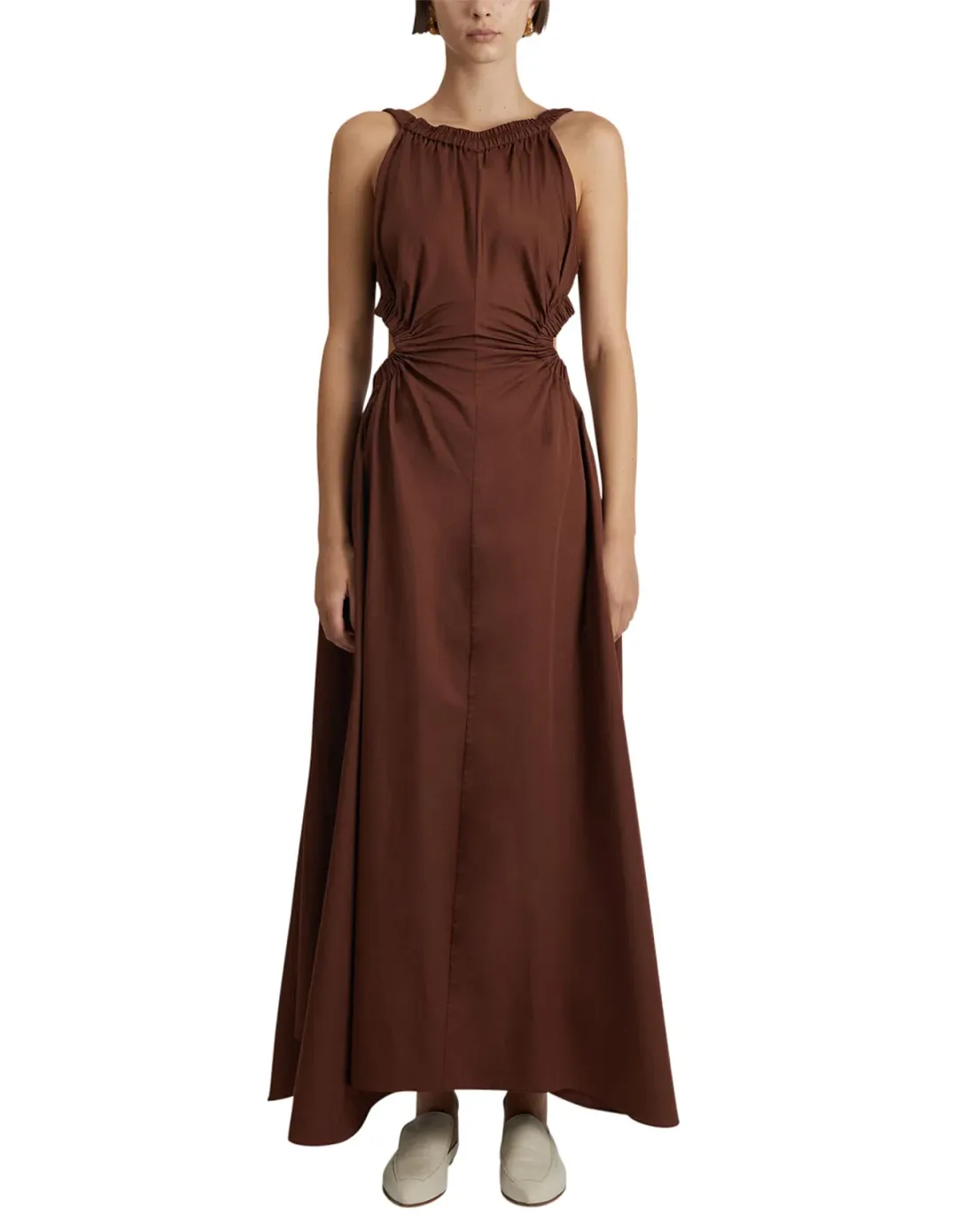 Camilla and Marc Coppola Maxi Dress in Cinnamon Chocolate Brown Size 8 for rent on The Volte - main image
