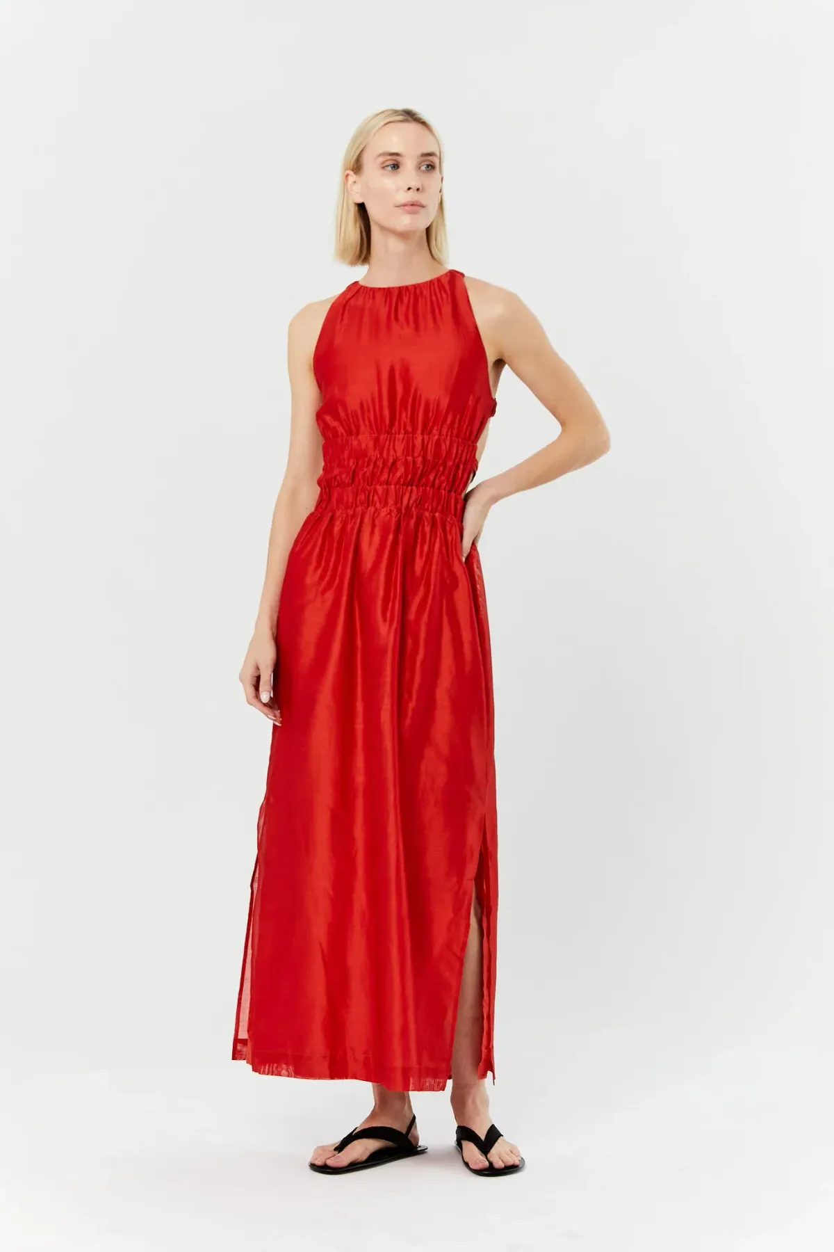 Sir the Label Lucelia Cross Back Dress Red Size 0 / AU 6 - Image 1