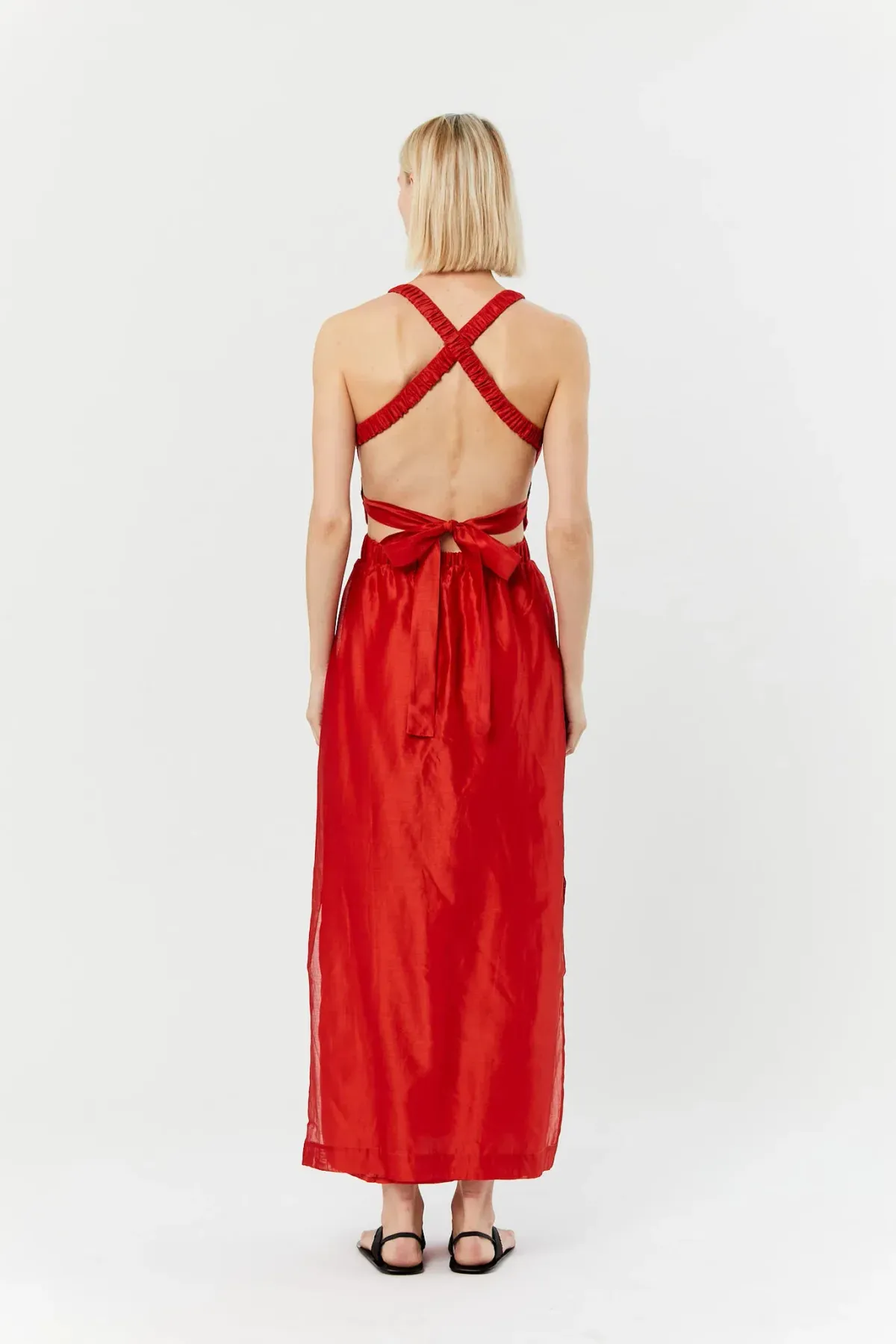 Sir the Label Lucelia Cross Back Dress Red Size 0 / AU 6 - Image 2