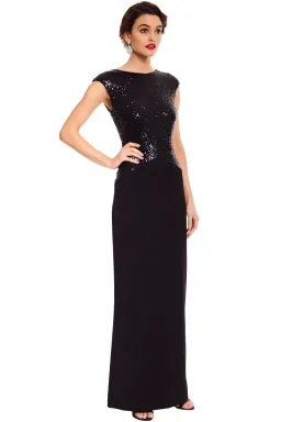 Elle Zeitoune Sequin Ruby Dress Black Size 12 for rent on The Volte - image 1