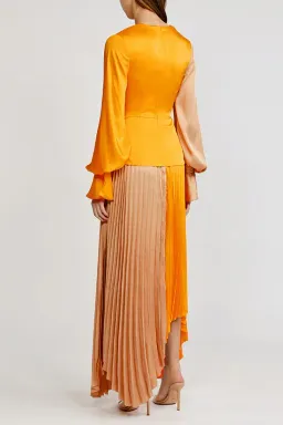 Acler Empire Dress Orange/Nude Size 8 for rent on The Volte - image 2