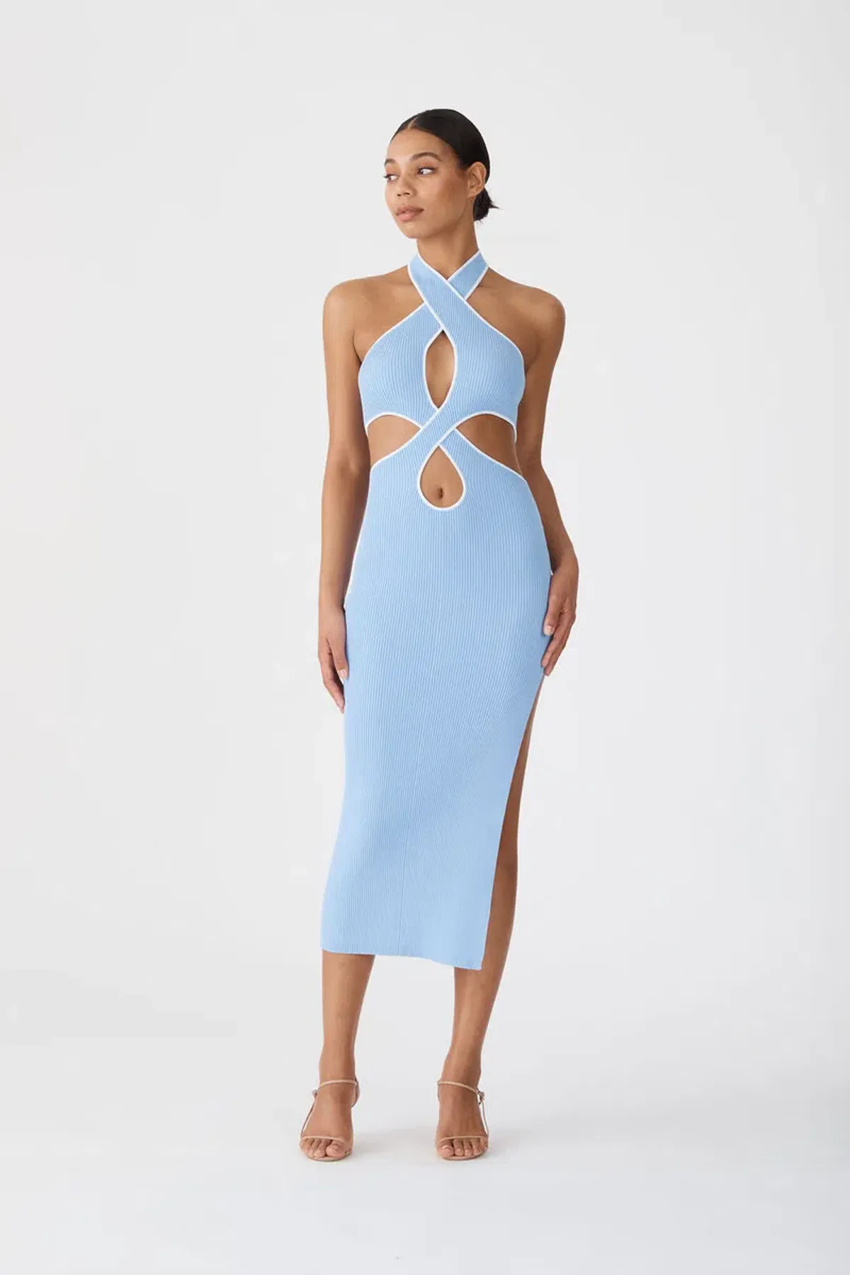 San Sloane The Monica Midi Dress Blue Size 8 for rent on The Volte - main image