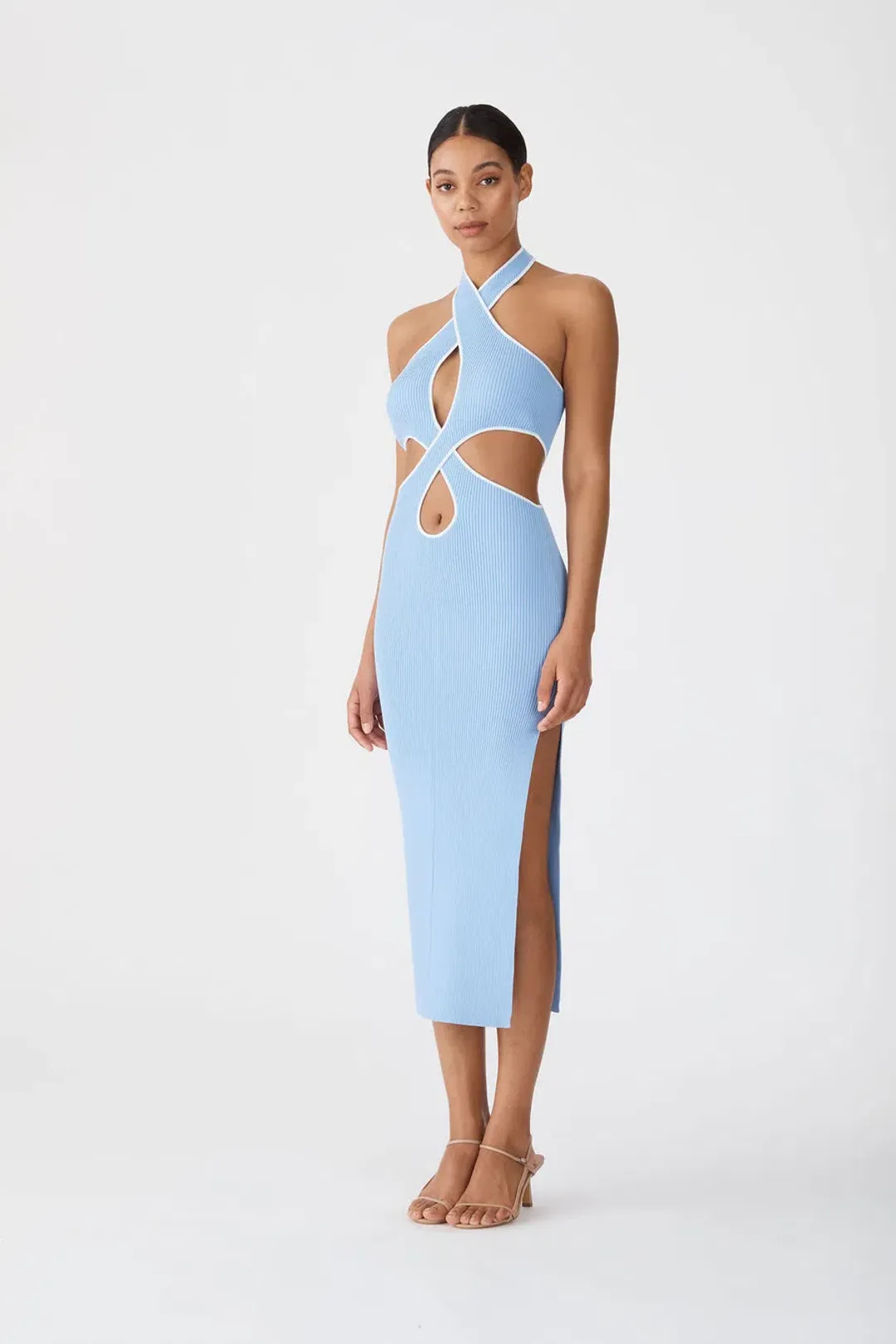 San Sloane The Monica Midi Dress Blue Size 8 for rent on The Volte - main image