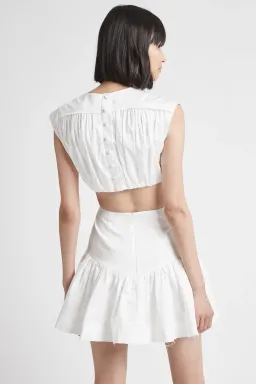 AJE Solstice Cut Out Ring Mini Dress White Size 10 for rent on The Volte - image 4