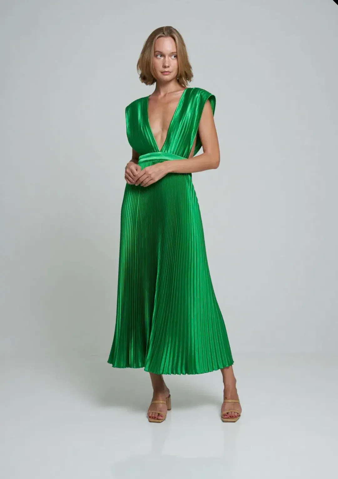L'idee Gala Gown in Bright Green Size 10 for rent on The Volte - main image