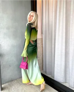 Rat & Boa Cypress Shirt and Skirt Set Dip-dyed Green Size XS/S for rent on The Volte - image 3
