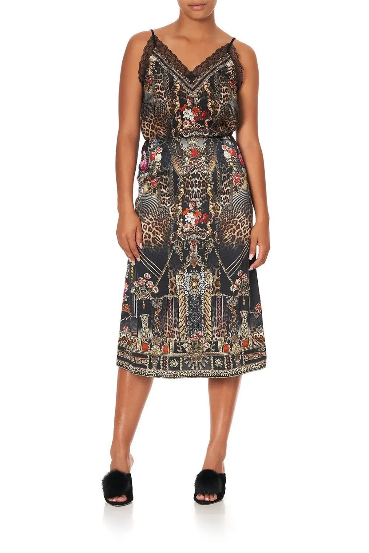 Camilla Slip Midi Skirt Gothic Goddess Size 12 for rent on The Volte - main image