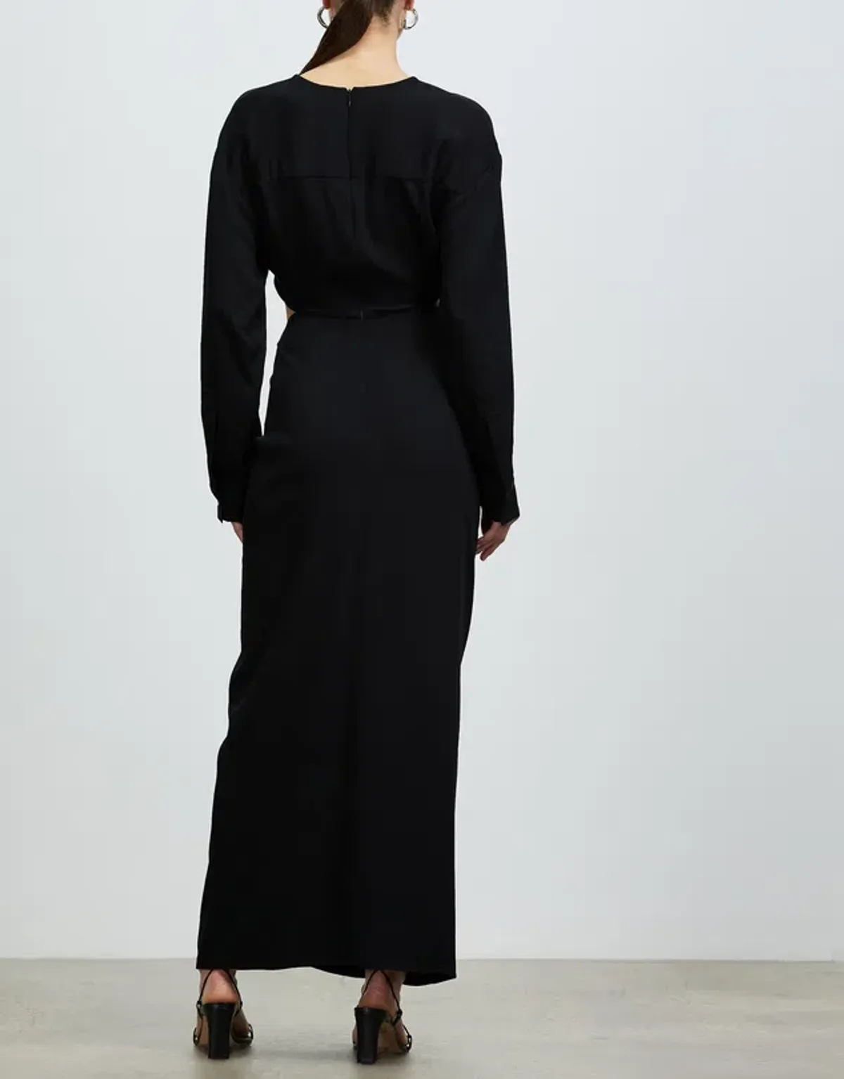 Christopher Esber Ruched Disconnect Shirt Dress Black Size 10 / M - Image 3