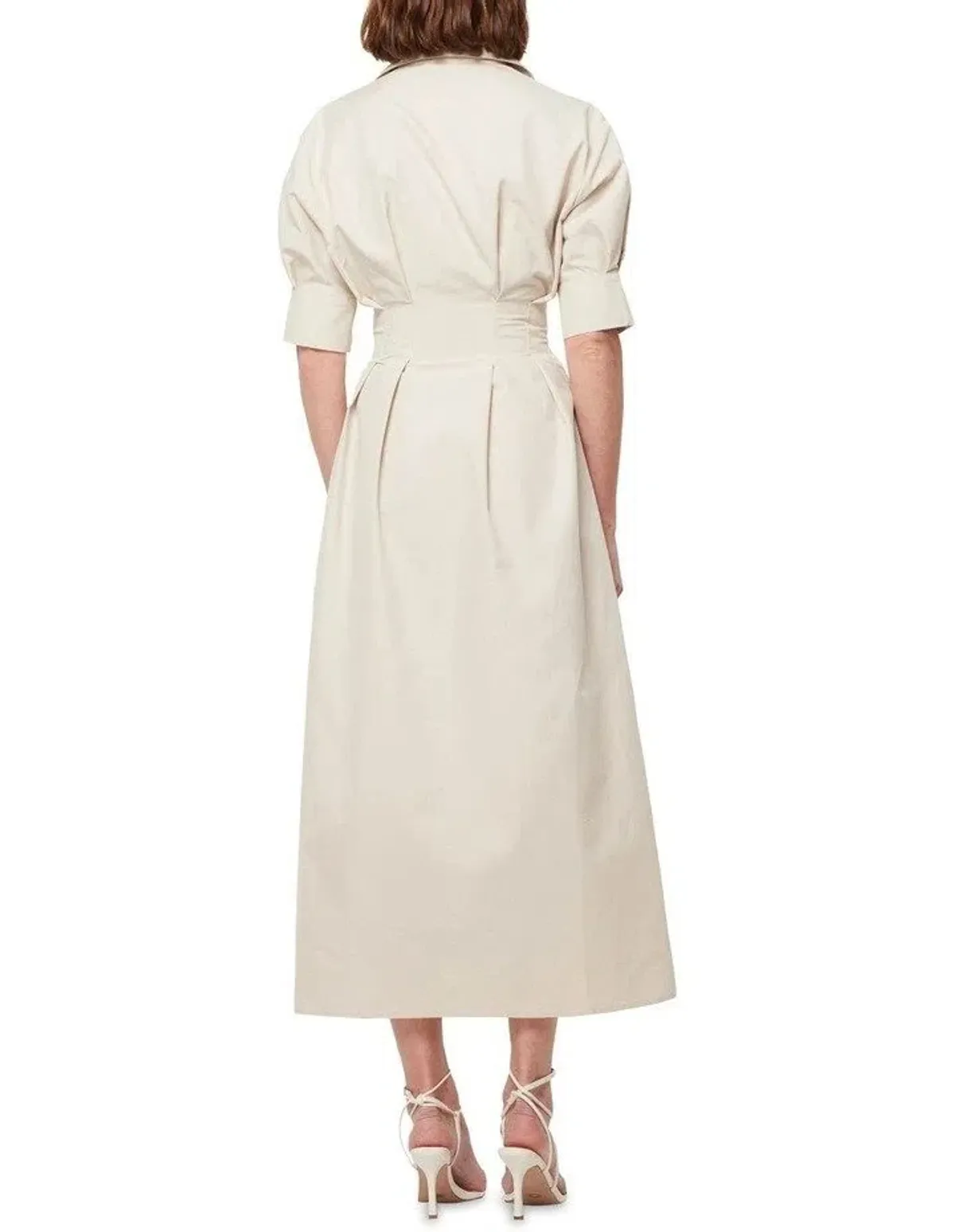 Mossman The Time Off Dress Canvas Beige Size 8 - Image 3