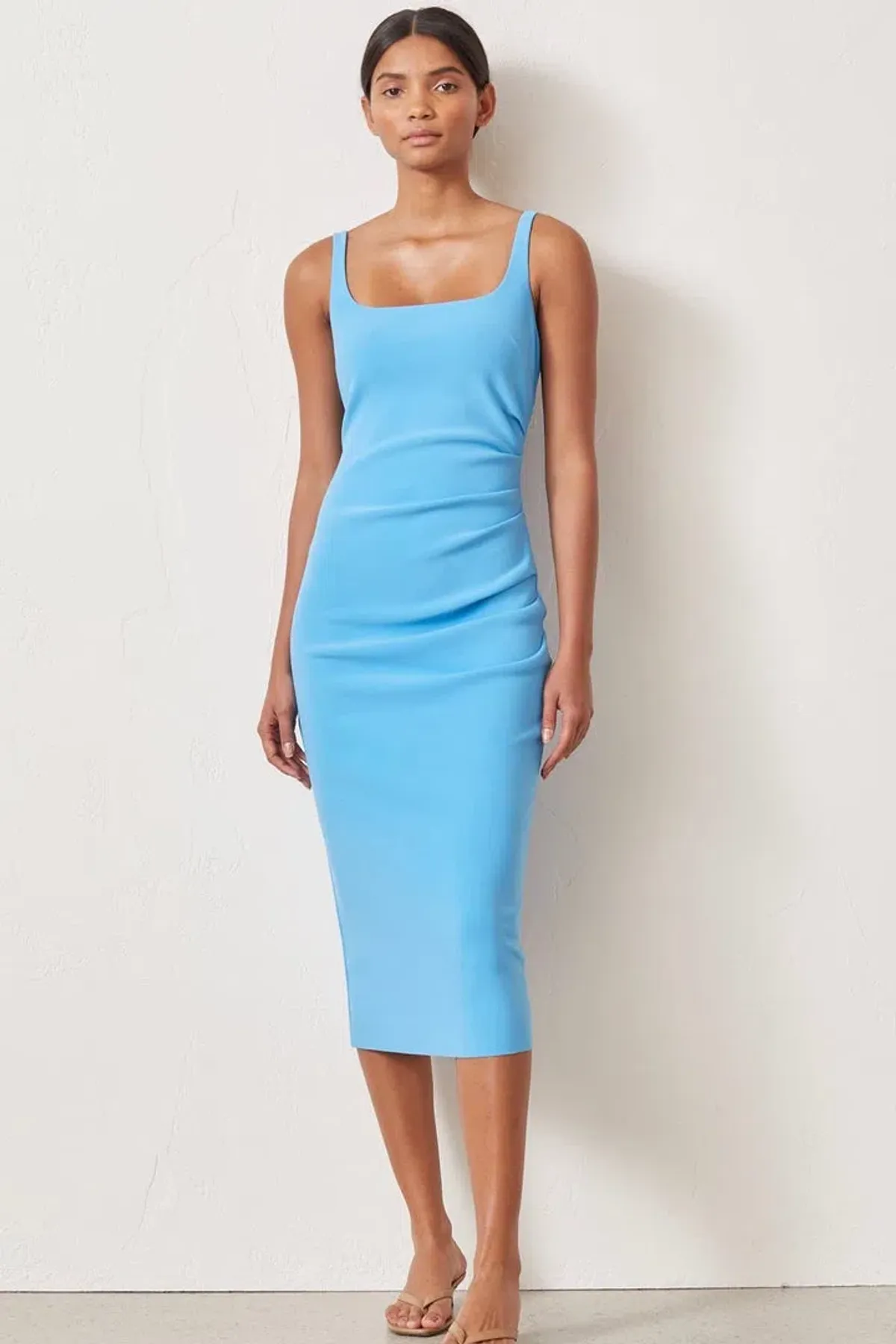 Bec & Bridge Paloma Midi Dress Azure Blue Size 6 - Image 1