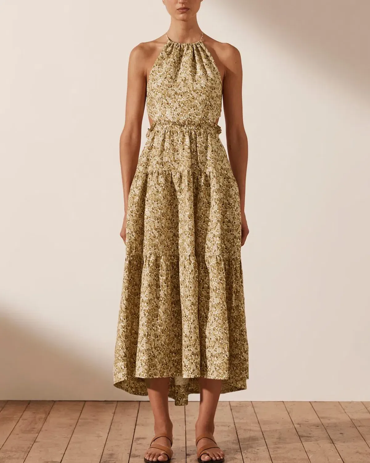 Shona joy Orion Backless Midi Dress Floral Size 10 for rent on The Volte - main image
