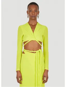 Dion Lee Rope Wrap Top Acid Yellow Size 4 for rent on The Volte - image 4