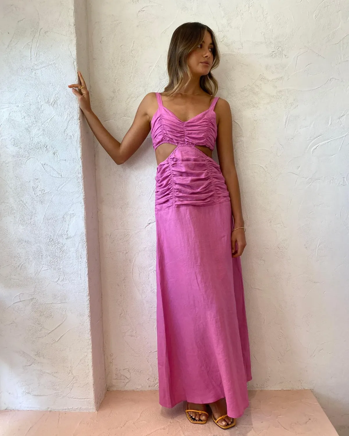 Suboo Aster Cut Out Maxi Dress Fuchsia Size S / Au 8 - Image 4