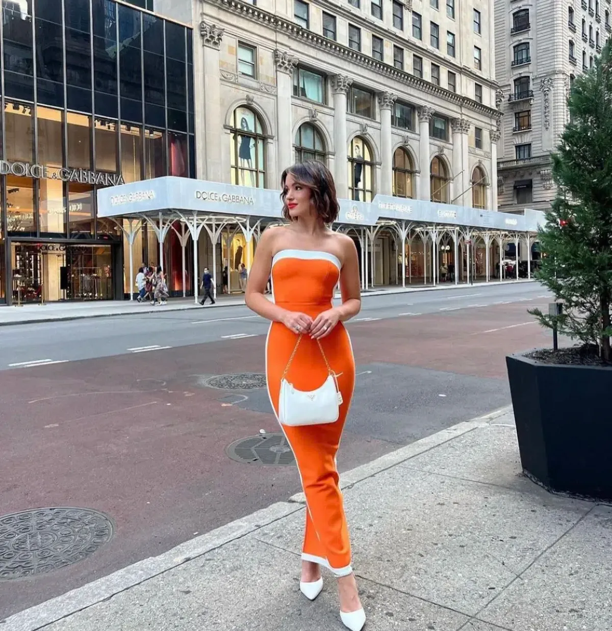 Bianca and Bridgett Ashley Midi Dress Orange Size 6 - Image 3