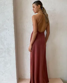 Sonya Moda Knitted Keyhole Dress in Spice Brown Size 6 for rent on The Volte - image 4