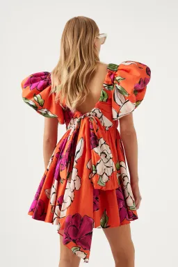 Aje Gretta Bow Back Mini Dress Floral Size 10 for rent on The Volte - image 2