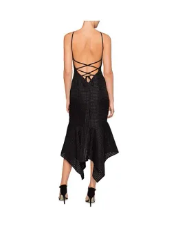 Shona Joy Lucia Lace Up Cocktail Dress Black Size 8 for rent on The Volte - image 3