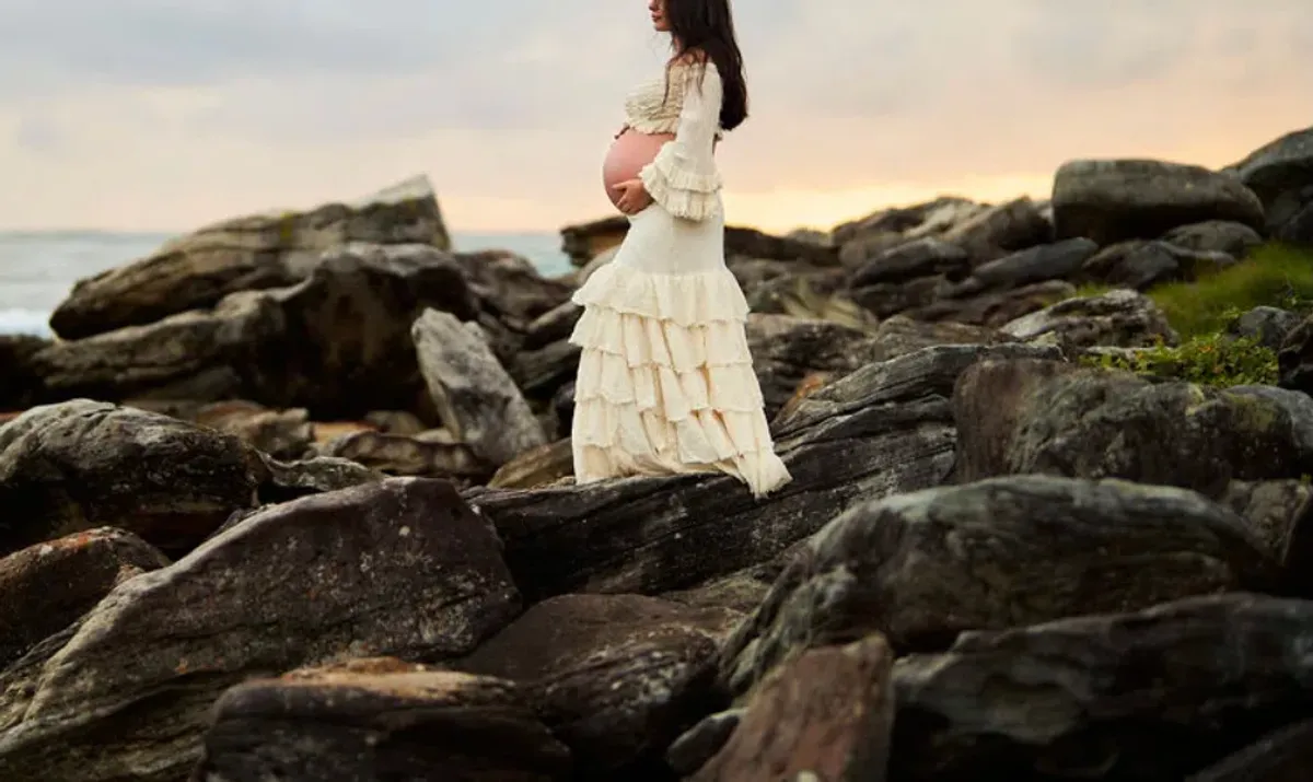 The Boho Shed Ruffled Top and Skirt Set Ivory One Size - Image 2