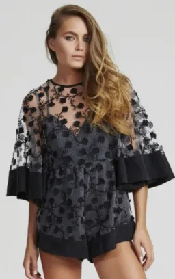 Alice McCall Gypsy Eyes Playsuit Black Size 6 for rent on The Volte - image 2
