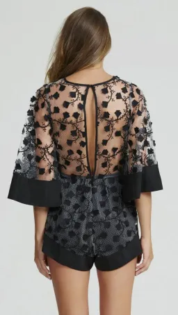 Alice McCall Gypsy Eyes Playsuit Black Size 6 for rent on The Volte - image 3