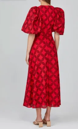 Acler Hamilton Midi Dress Red Size 10 for rent on The Volte - image 3
