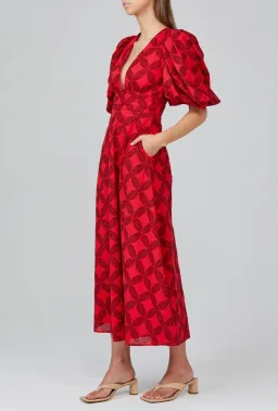 Acler Hamilton Midi Dress Red Size 10 for rent on The Volte - image 2