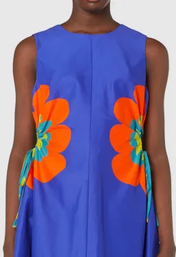 Gorman Puffy Flower Midi Dress Blue Size 8 for rent on The Volte - image 4