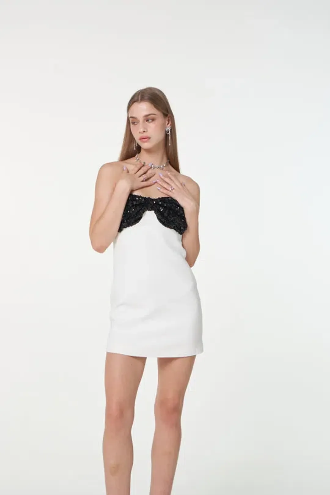 Par Violet Romantica Dress White Size 8 for rent on The Volte - main image