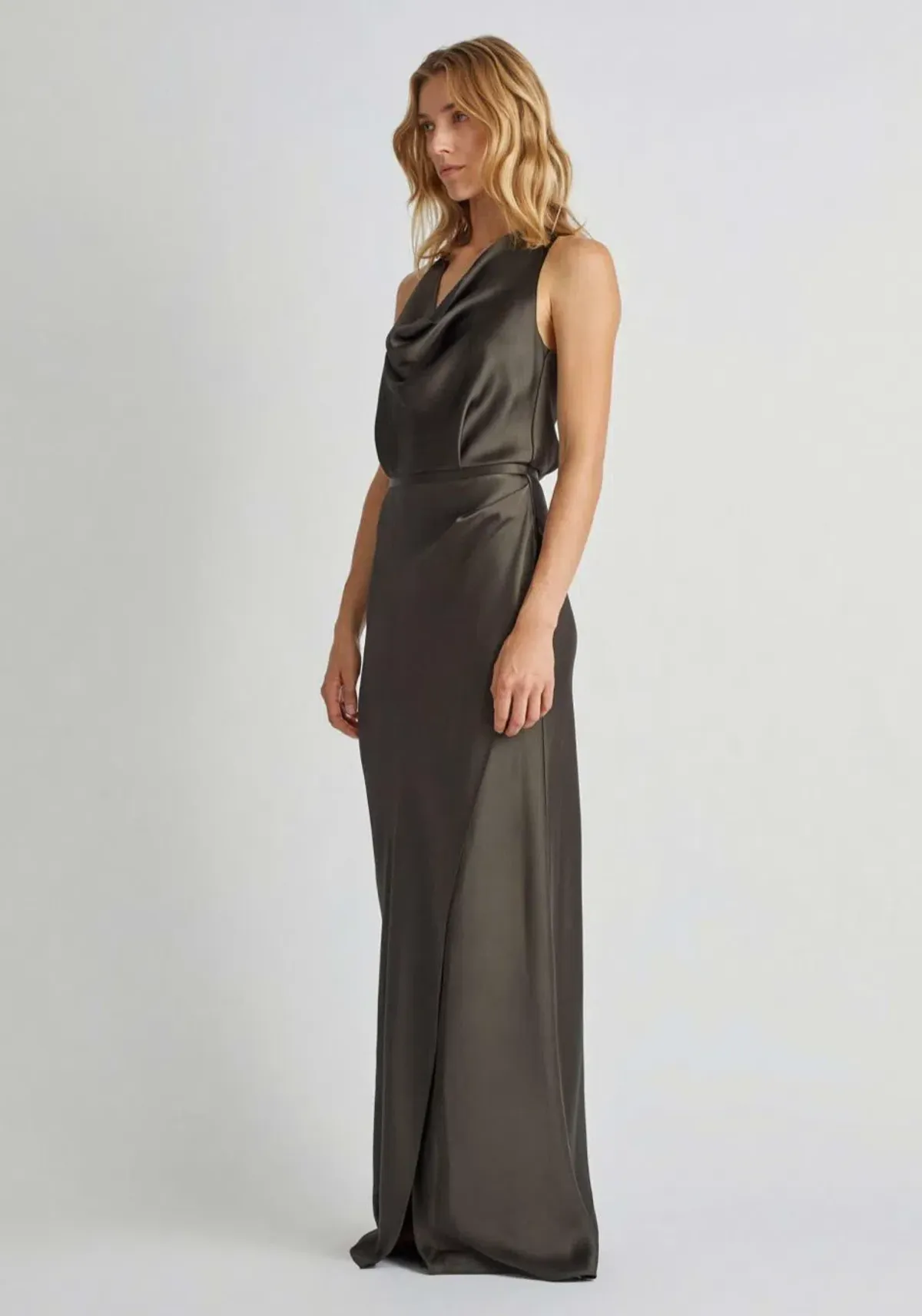 Camilla and Marc Fiora Gown Khaki Size 6 - Image 1
