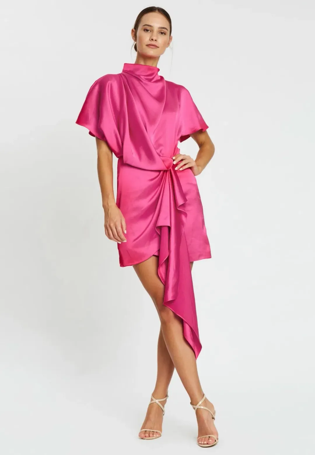Acler Lochner Dress Fuschia Size 6 for rent on The Volte - main image