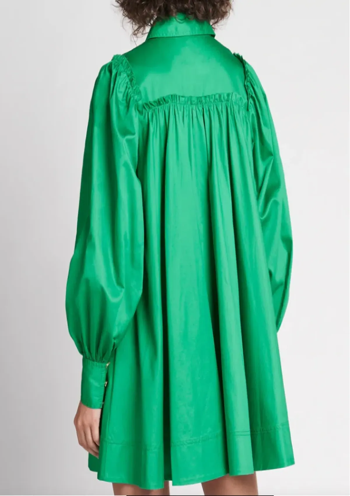 Aje Tidal Tucked Smock Mini Dress Green Size 8 - Image 2