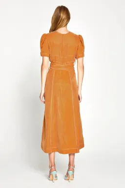 Alice McCall Eyes on You Midi Dress Brown Size 8 for rent on The Volte - image 3