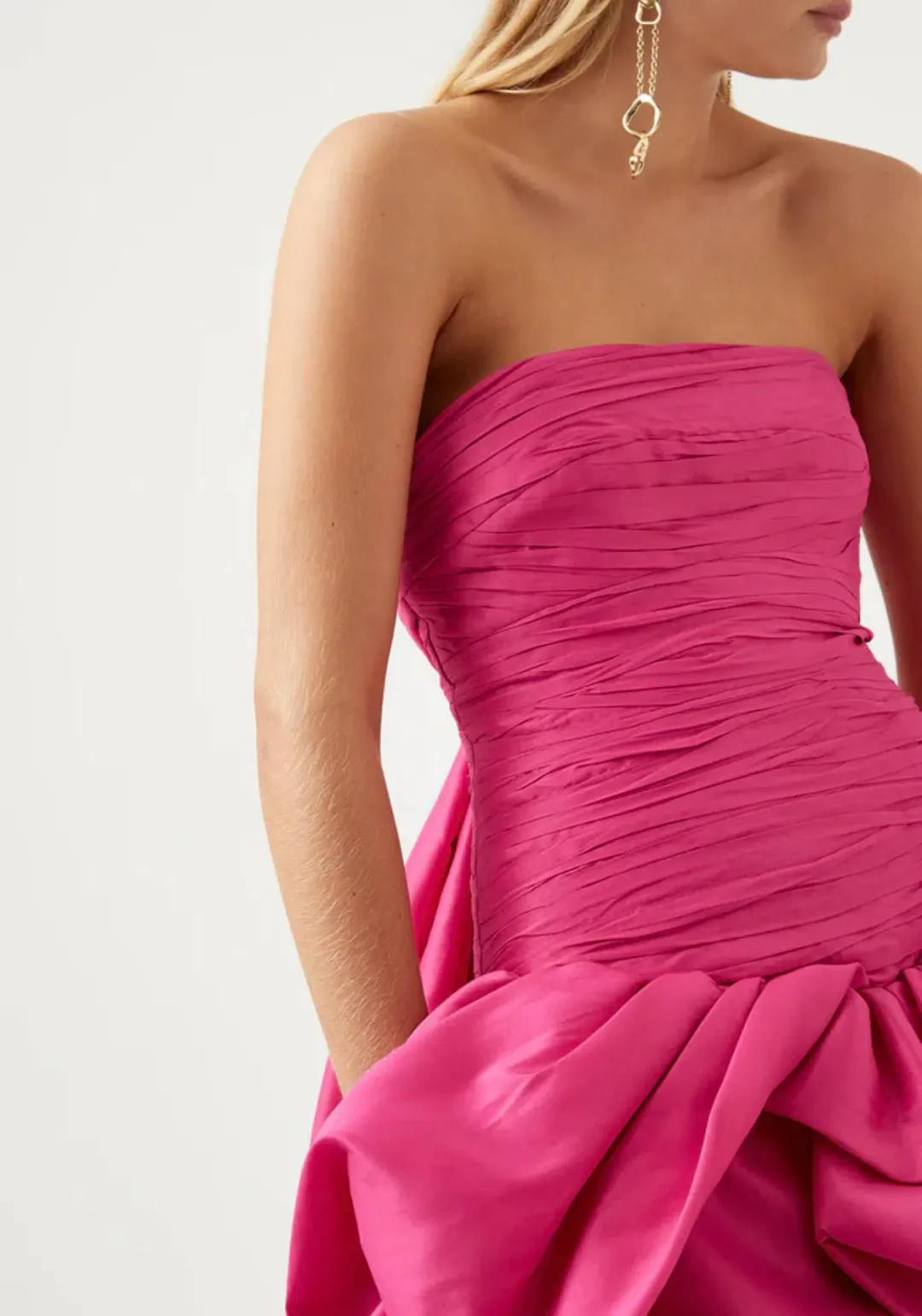 Aje Piacere Bubble Hem Mini Dress Pink Size 8 / S for rent on The Volte - main image