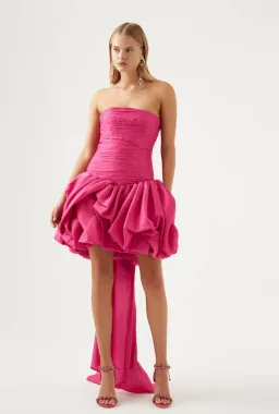 Aje Piacere Bubble Hem Mini Dress Pink Size 8 / S for rent on The Volte - image 1