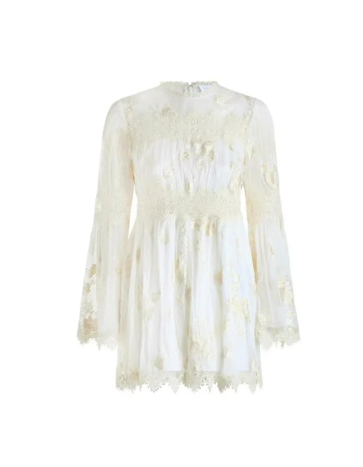 Zimmermann Tropicale Antique Playsuit Cream Size 1/Au 10 - Image 2