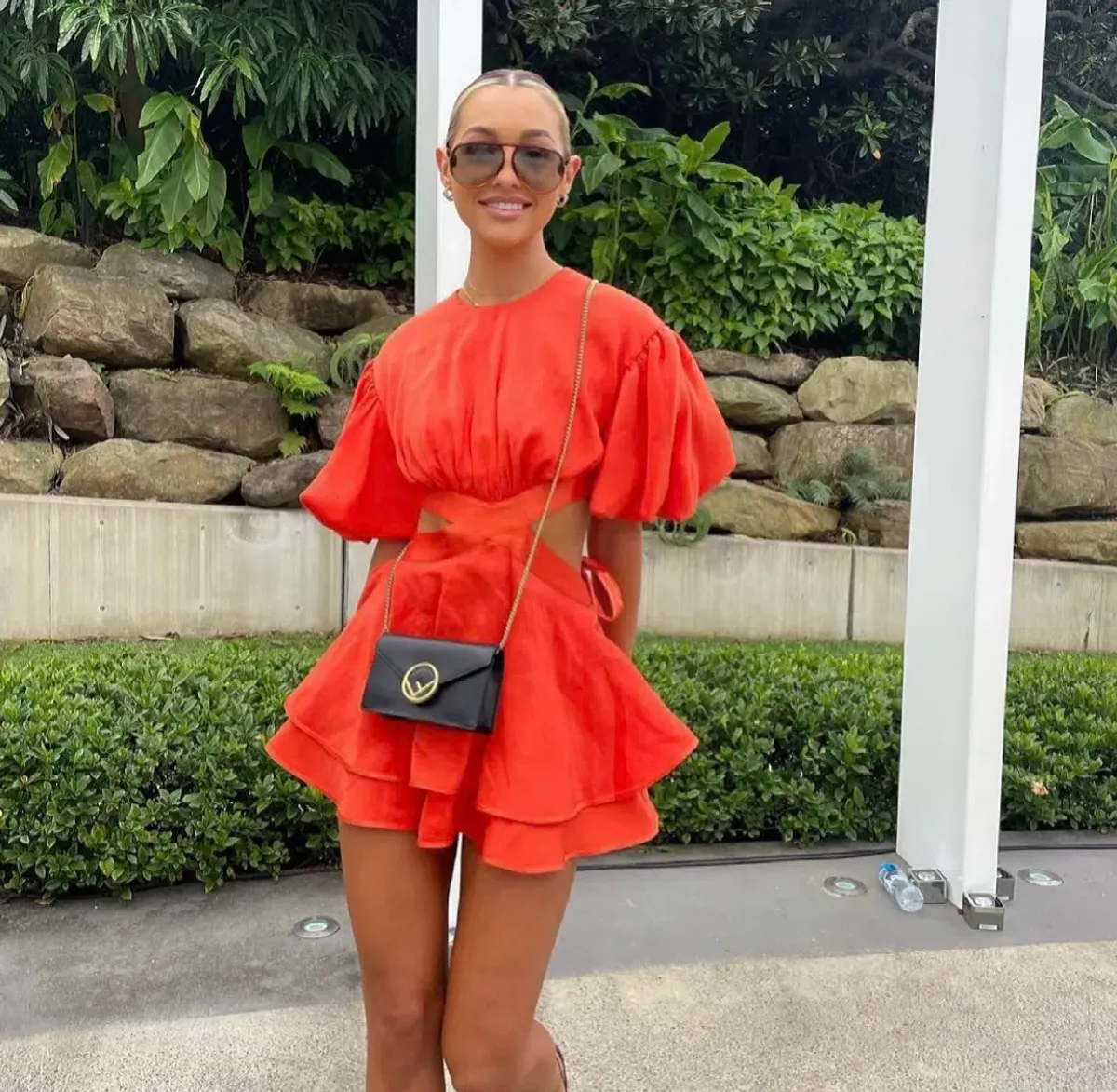 Aje Gracious Mini Dress Saffron Orange Size 6 - Image 1