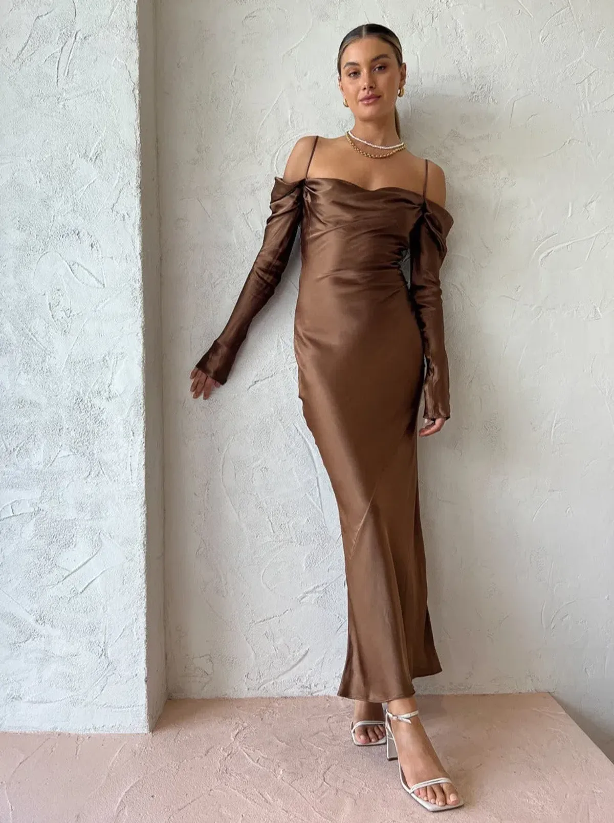 Issy Sereia Dress Copper Size 12 for rent on The Volte - main image
