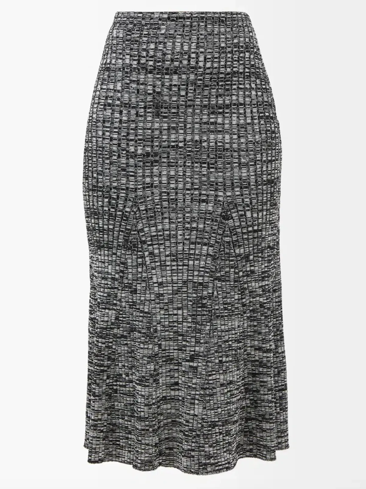 Self Portrait Crossover Front Ribbed Knit Cropped Top & Midi Skirt Set Black Size M / Au 10 - Image 5