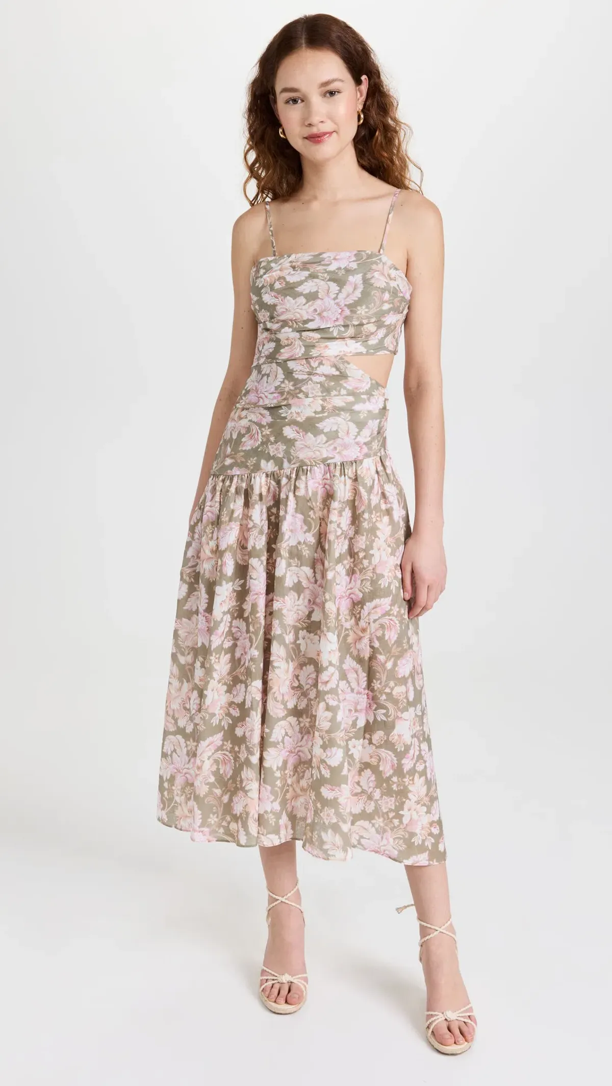 Zimmermann Lyre Linen Floral Dress Size 1/ Au 10 for rent on The Volte - main image
