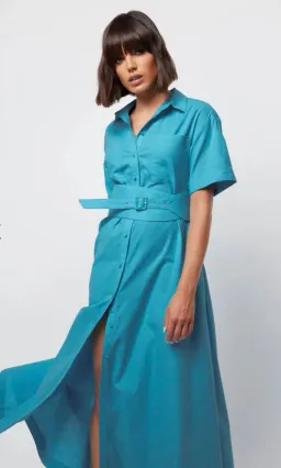 Mossman The Blue Light Shirt Dress Blue Size 16 for rent on The Volte - image 3
