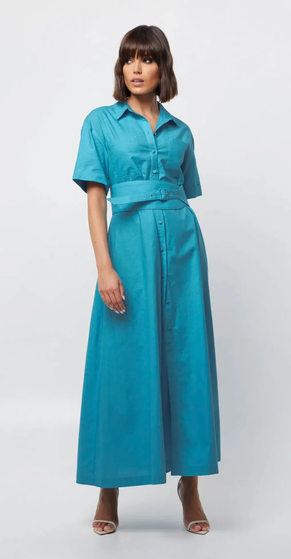 Mossman The Blue Light Shirt Dress Blue Size 16 - Image 1