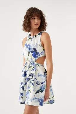 Aje Voyage Braided Cut Out Mini Dress Floral Print Size 12 for rent on The Volte - image 2