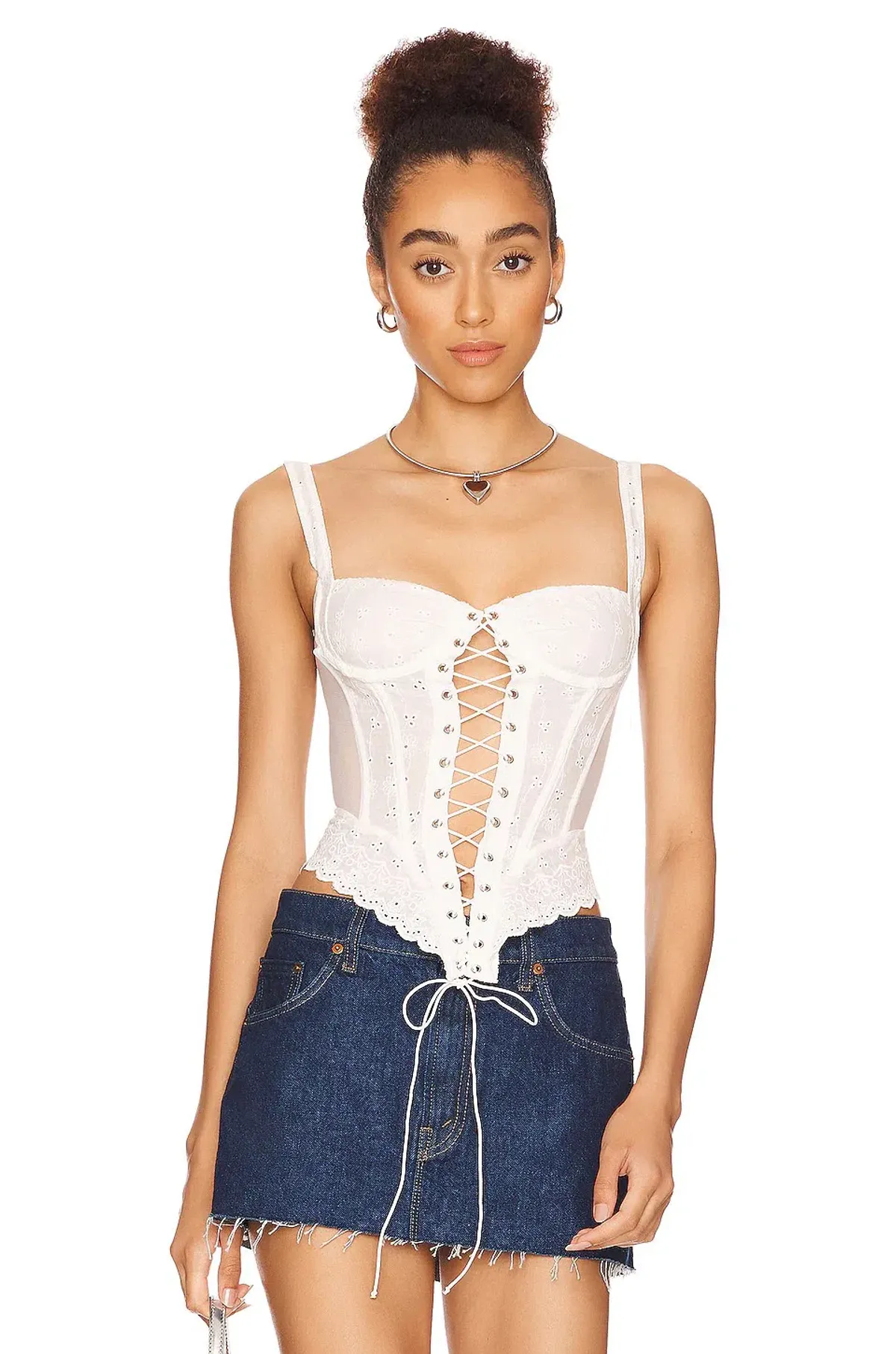 Miaou Deville Corset in White Size 8 for rent on The Volte - main image