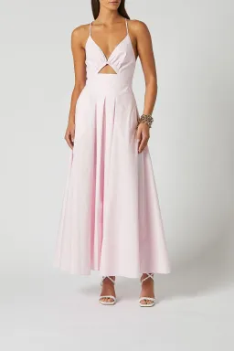 Scanlan Theodore Cotton Strappy Dress Pink Size 8 for rent on The Volte - image 3