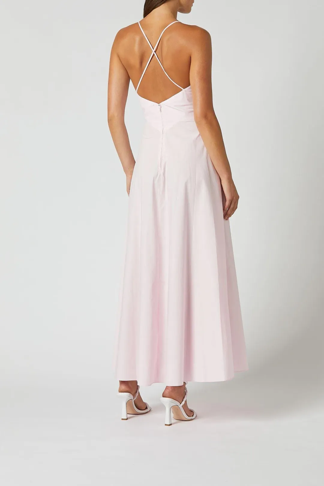 Scanlan Theodore Cotton Strappy Dress Pink Size 8 for rent on The Volte - main image