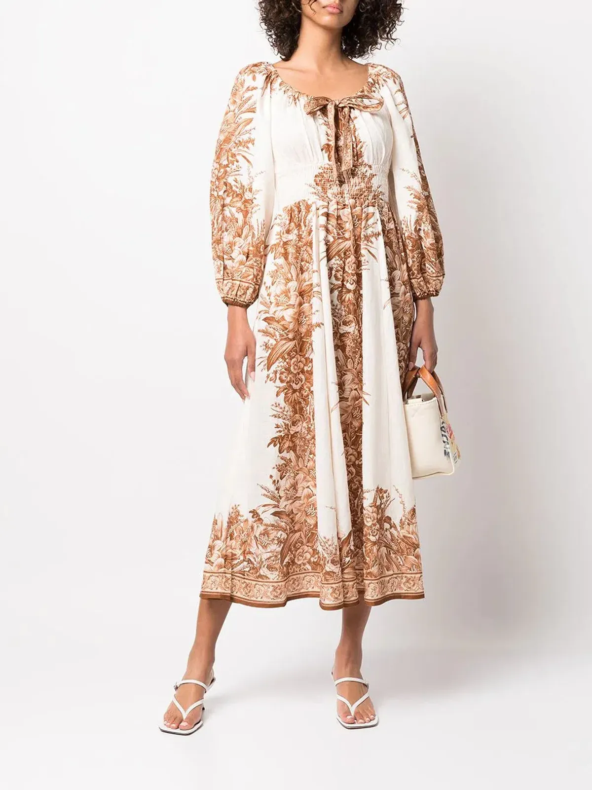 Zimmermann Moonshine Scoop Linen Maxi Dress Caramel Lily Size 0P / AU 6 - Image 1