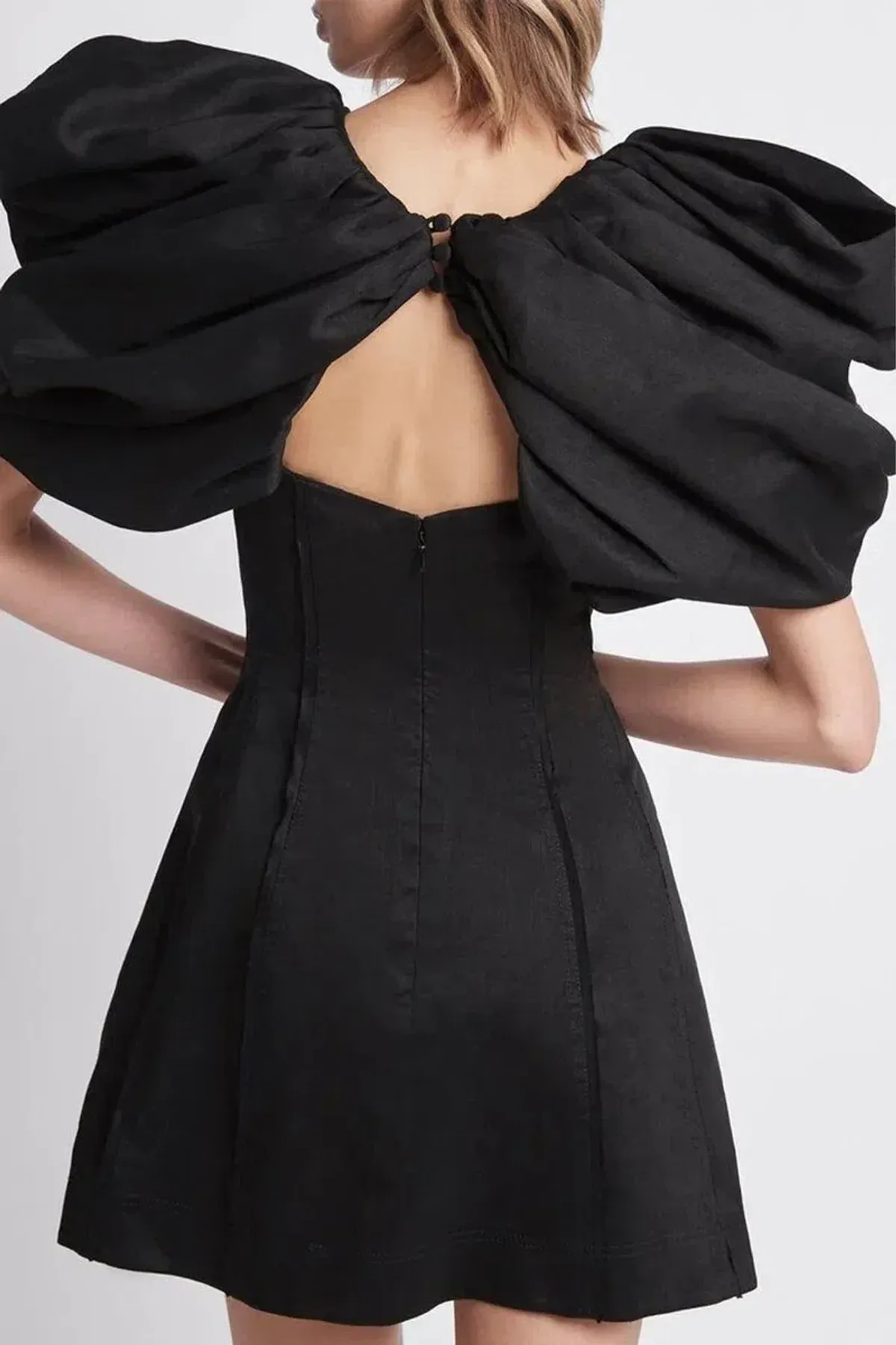 Aje Admiral Butterfly Sleeve Mini Dress Black Size 10 - Image 3