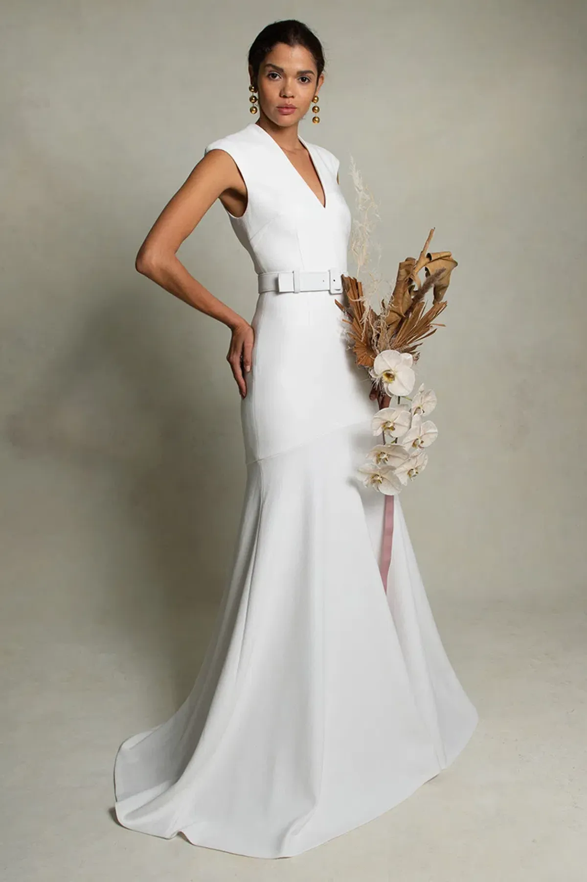 Rebecca Vallance Milan Gown White Size 12 for rent on The Volte - main image