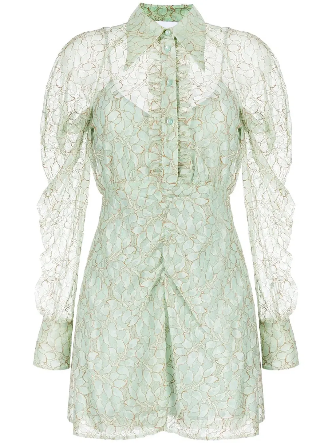 Alice McCall Moon Landing Mini Dress Lime Cream Size 12 for rent on The Volte - main image